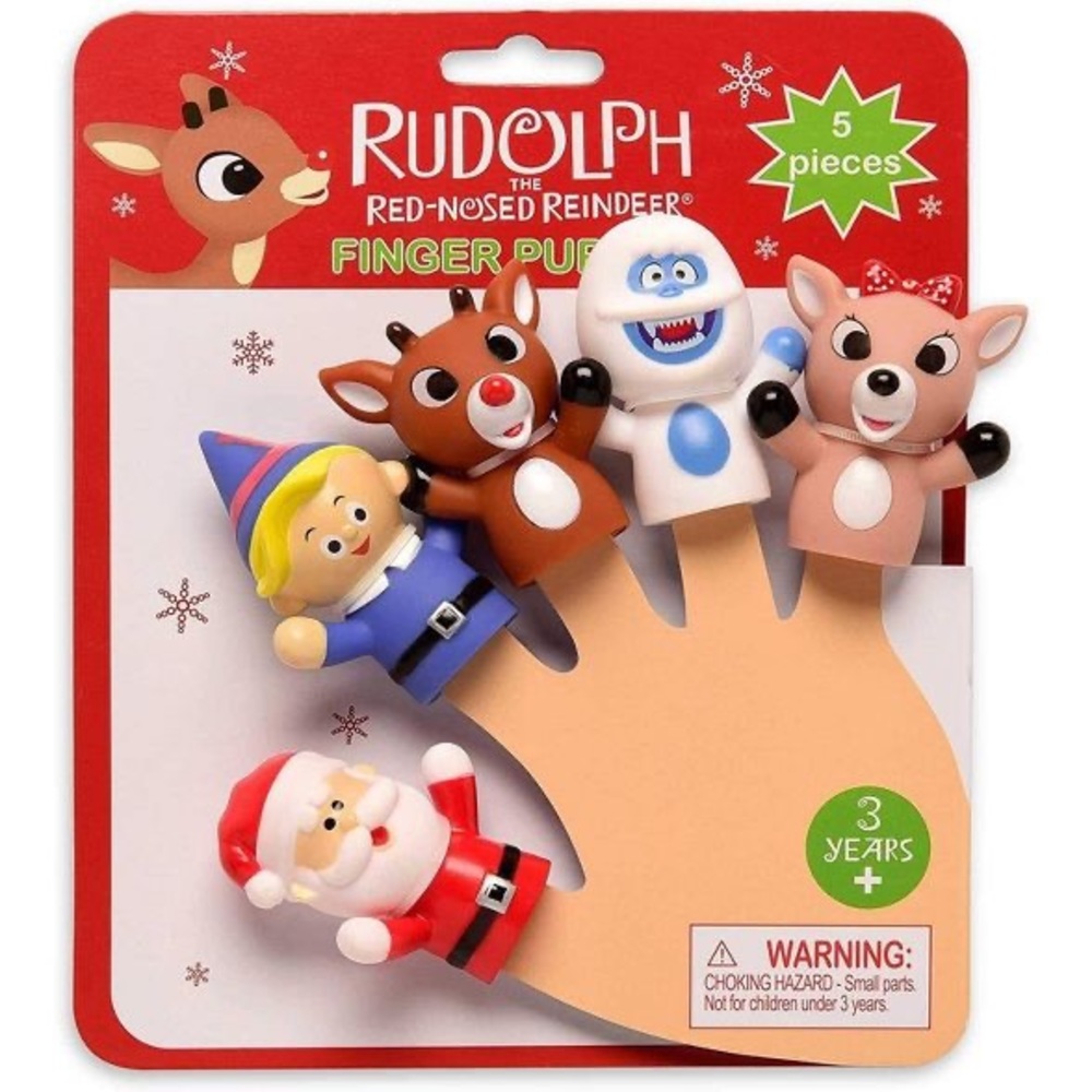 Rudolph the Red-Nosed Reindeer Finger Puppets 5pc nwt